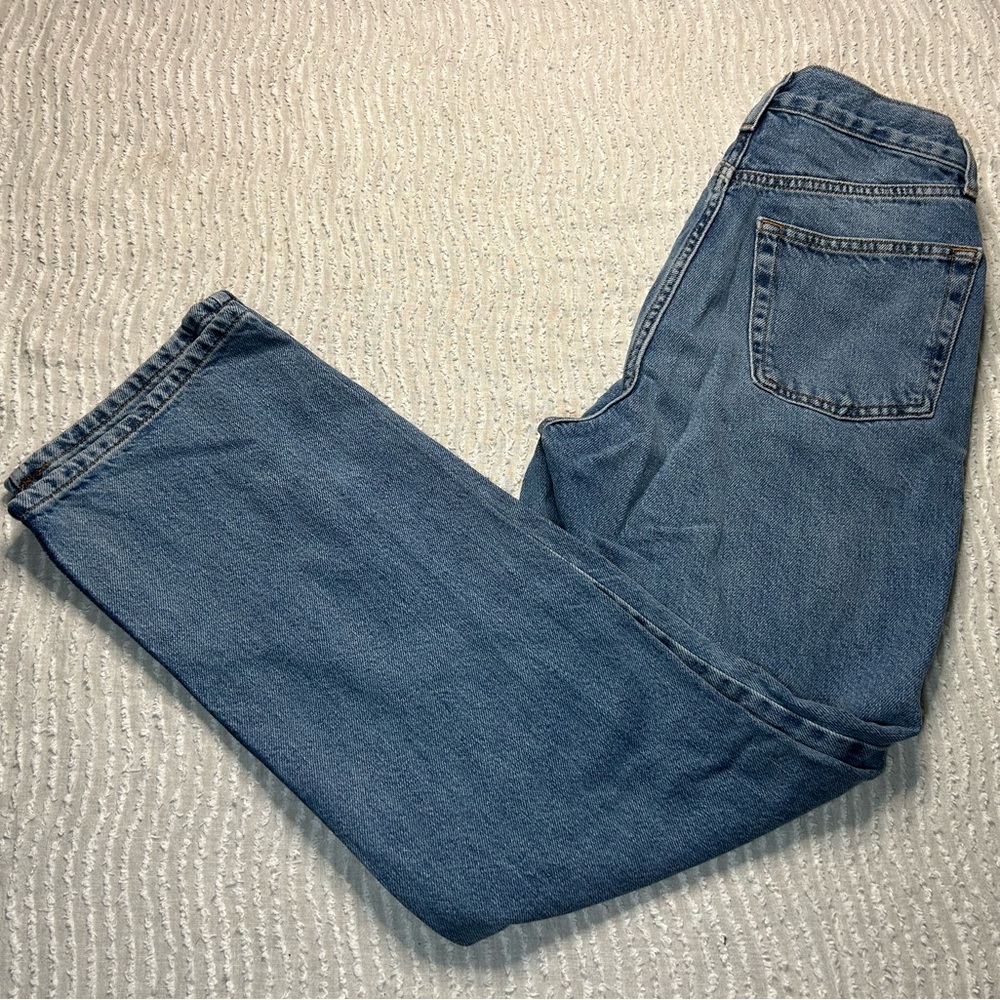 Top Shop Wide Leg Denim Size 6 Jeans Distressed